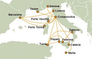 Mapa tras linii Grimaldi